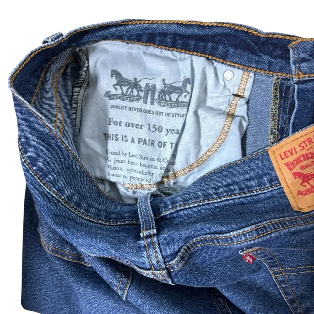 Levis 514 Straight Fit Jeans Mens 36x32 Medium Wash Blue Denim Pants‎ #551